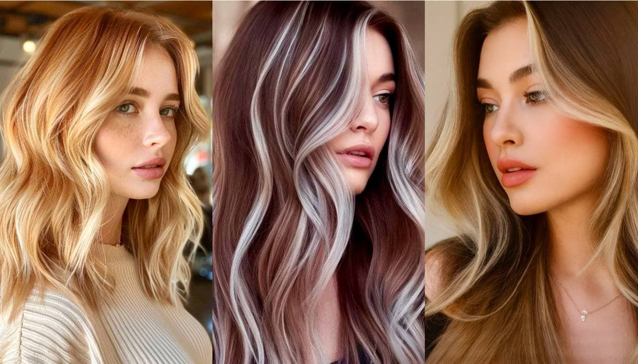 هایلایت بلوند روی قهوه ای