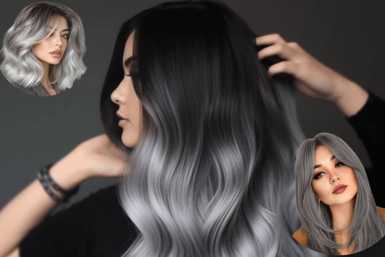رنگ موی بلوند خاکستری