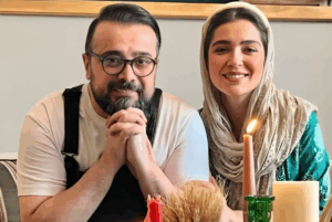 مونا کرمی و همسرش