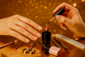 لاک ژل روی ناخن طبیعی