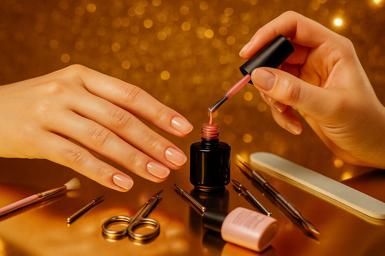 لاک ژل روی ناخن طبیعی