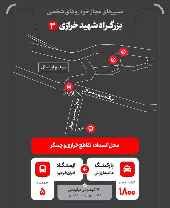 پارکینگ‌ مراسم تشییع رهبر 