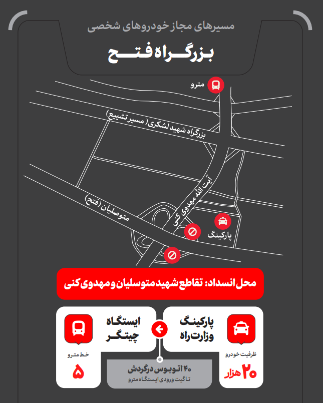 پارکینگ‌ مراسم تشییع رهبر 