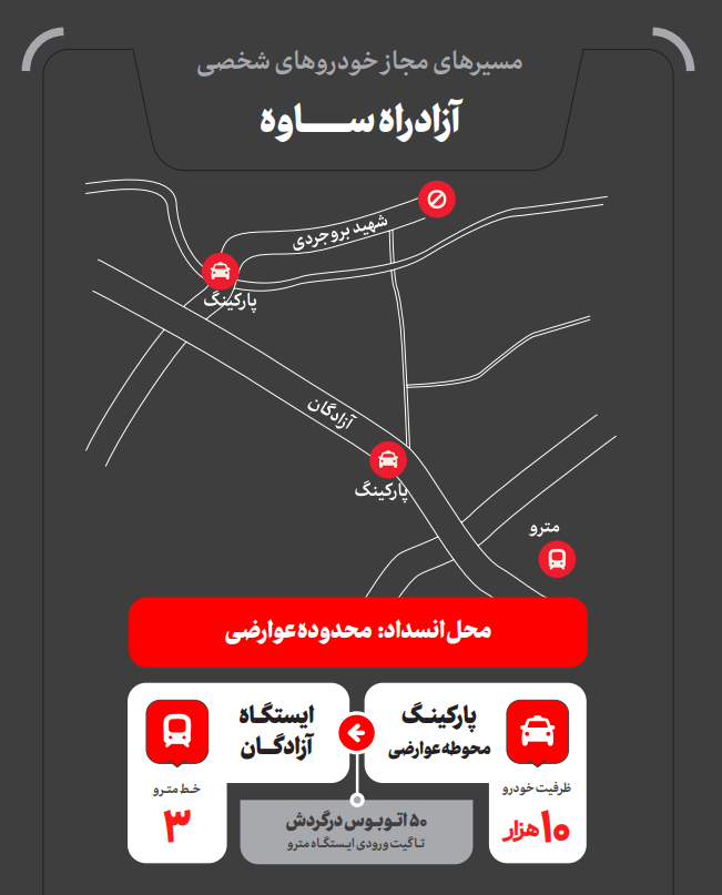 پارکینگ‌ مراسم تشییع رهبر 