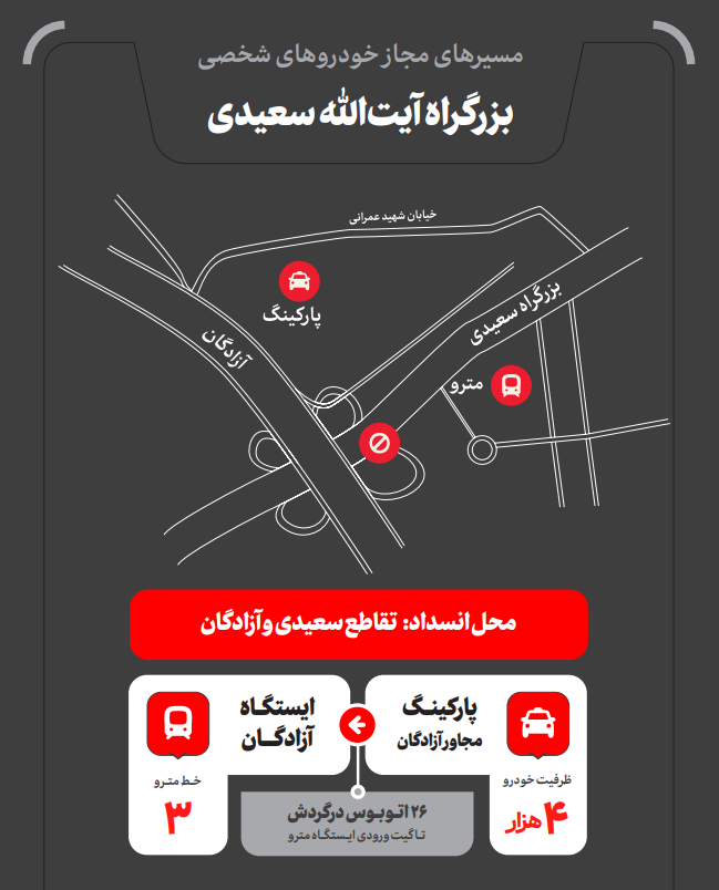 پارکینگ‌ مراسم تشییع رهبر 