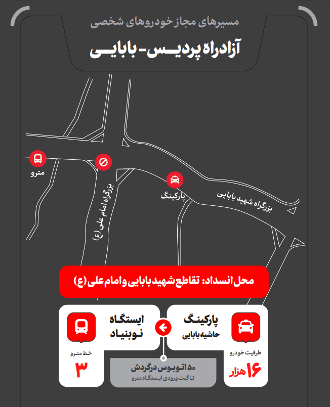 پارکینگ‌ مراسم تشییع رهبر 