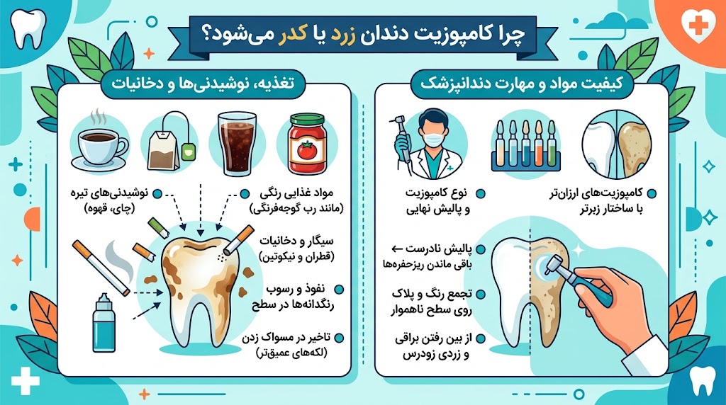 برای سفید شدن کامپوزیت دندان چه کنیم؟