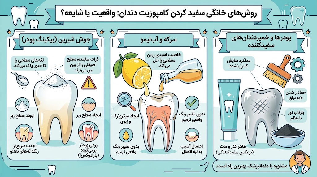 برای سفید شدن کامپوزیت دندان چه کنیم؟