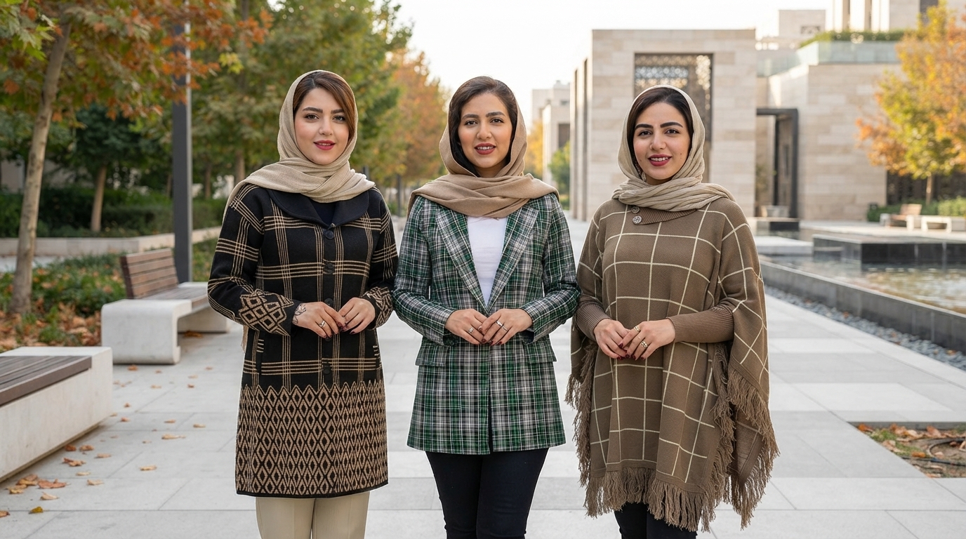 مدل مانتو پاییز چهارخونه 1405؛ چی ترند شده؟ مانتو های پاییزی چهارخونه شیک و ترند