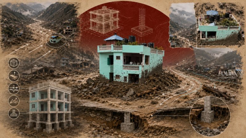 خانه مقاوم نپال  خانه معجزه نپال  حانه آبی نپال 