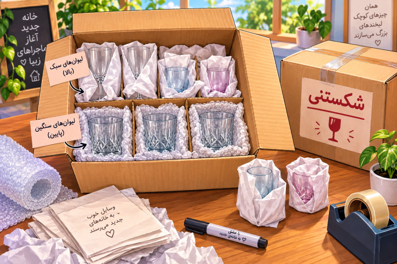 بسته بندی برای اسباب کشی 