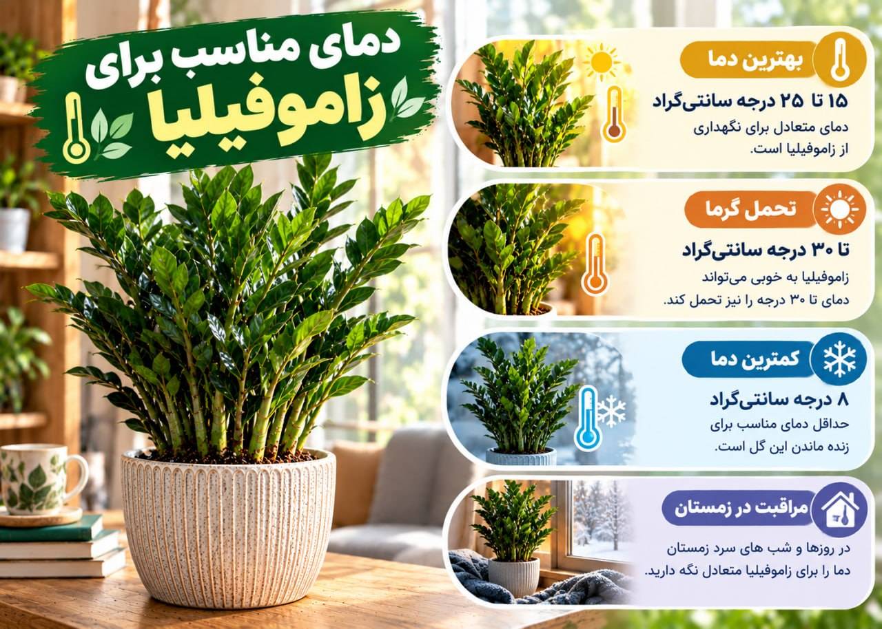 دمای مناسب زاموفیلیا 