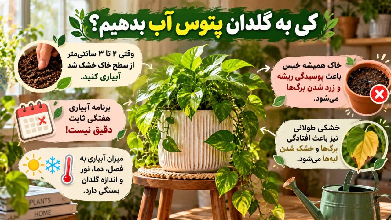روش نگهداری گیاه پتوس + راز رشد انفجاری گل پتوس آب مورد نیاز پتوس