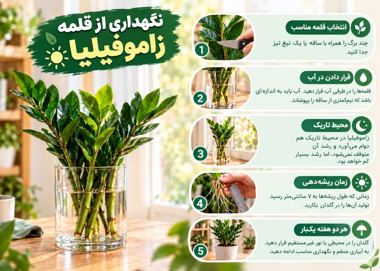 نگهداری قلمه زاموفیلیا 