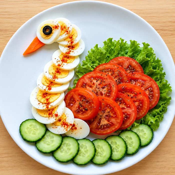 تزیین تخم مرغ آب پز